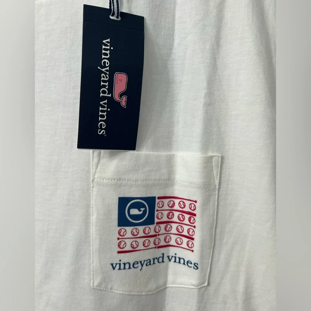 Vineyard Vines Baseball Flag Pocket Tee - Picture 4 of 11